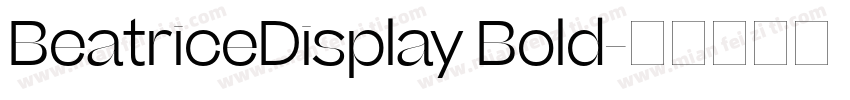 BeatriceDisplay Bold字体转换